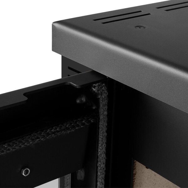 Krbová kamna Verso Theia - 9 kW | Černé boční panely a moderní design