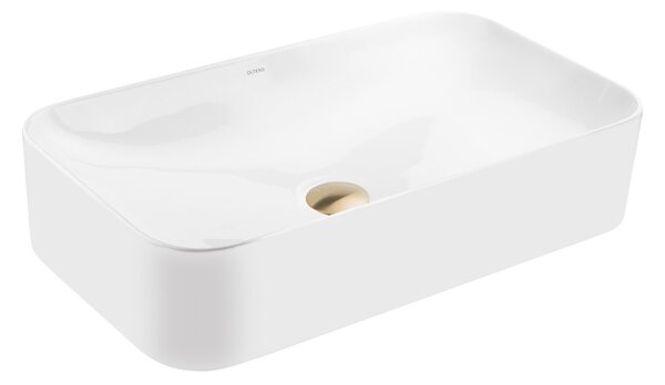 Oltens Hadsel umyvadlo 61x35 cm obdélníkový na pult bílá 40326000