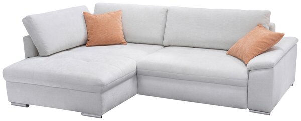 ROHOVÁ SEDAČKA, textil, bílá Livetastic - Sedací soupravy, Online Only