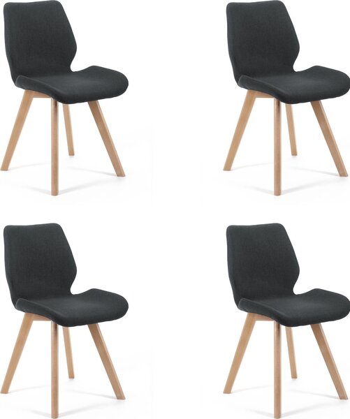 4x čalouněná židle SJ.0159 Černá