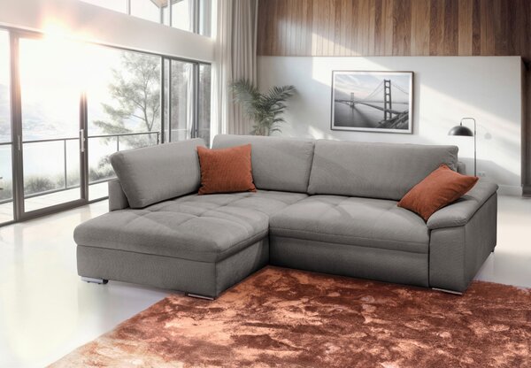 ROHOVÁ SEDAČKA, textil, šedohnědá Livetastic - Sedací soupravy, Online Only