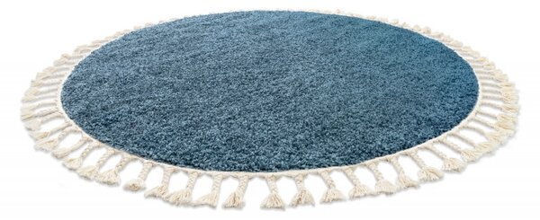Dywany Łuszczów, Kusový koberec Berber 9000 blue kruh, 120x120 (průměr) kruh, modrá, ložnice