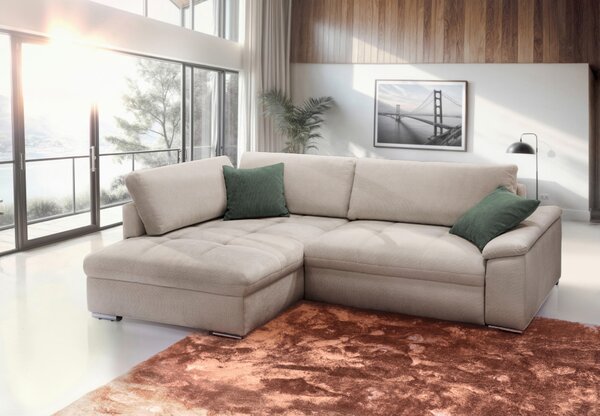 ROHOVÁ SEDAČKA, textil, pískové barvy Livetastic - Sedací soupravy, Online Only