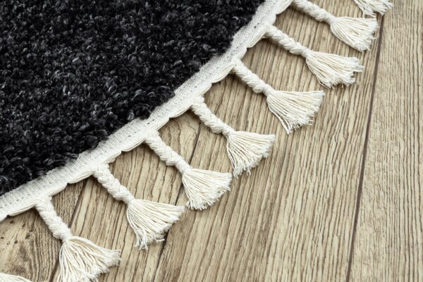 Dywany Łuszczów, Kusový koberec Berber 9000 grey kruh, 120x120 (průměr) kruh, šedá, obývací pokoj