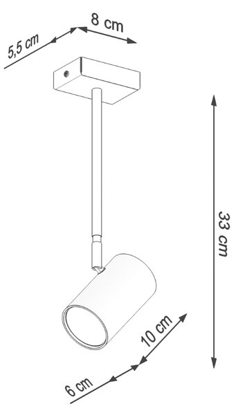 Sollux Lighting Stropní svítidlo NORANO černé
