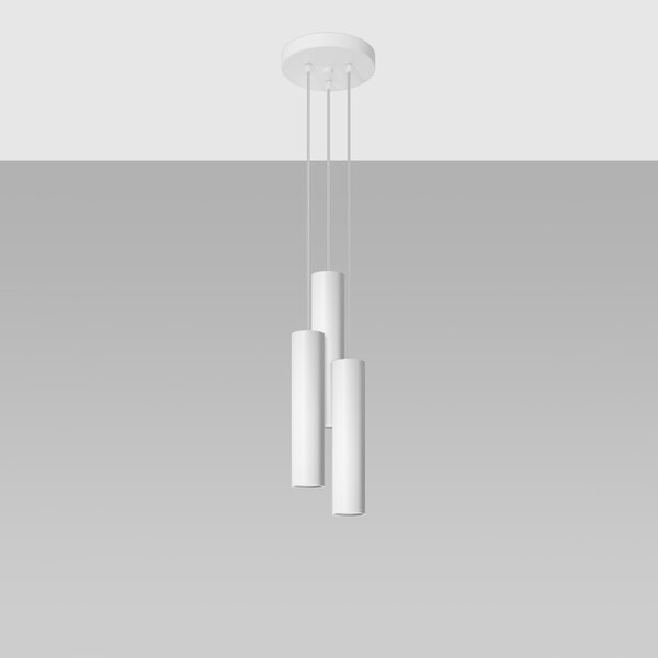 Sollux Lighting Závěsné svítidlo LAGOS 3P bílé
