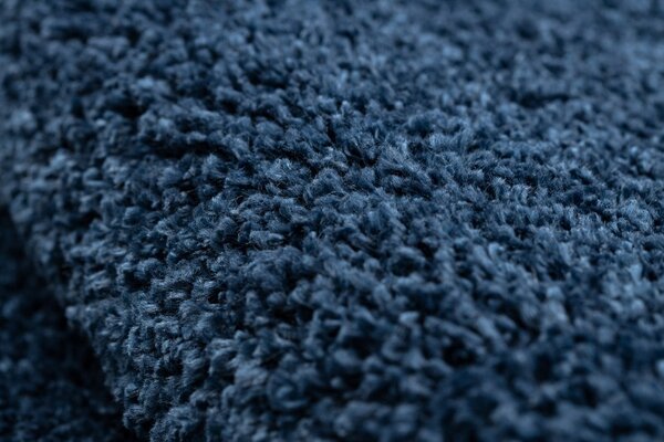 Dywany Łuszczów, Kusový koberec Berber 9000 navy kruh, 120x120 (průměr) kruh, modrá, obývací pokoj