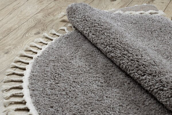 Dywany Łuszczów, Kusový koberec Berber 9000 brown kruh, 120x120 (průměr) kruh, hnědá, kancelář
