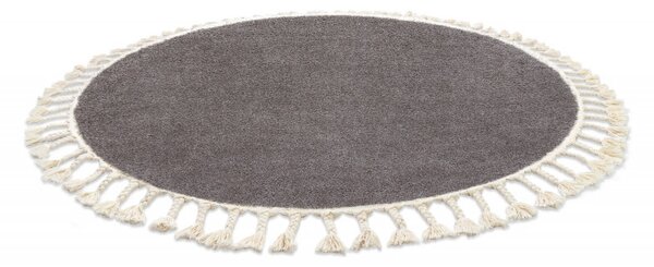 Dywany Łuszczów, Kusový koberec Berber 9000 brown kruh, 120x120 (průměr) kruh, hnědá, kancelář
