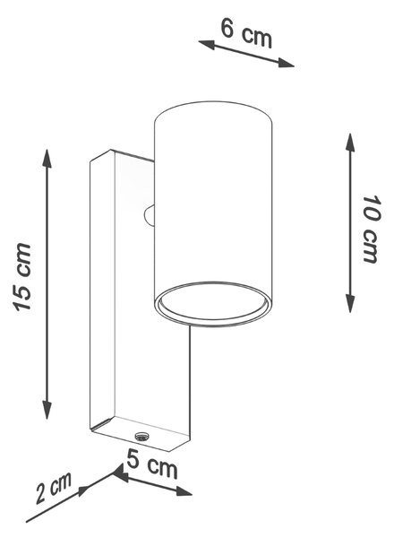 Sollux Lighting Nástěnné svítidlo UTTI černé