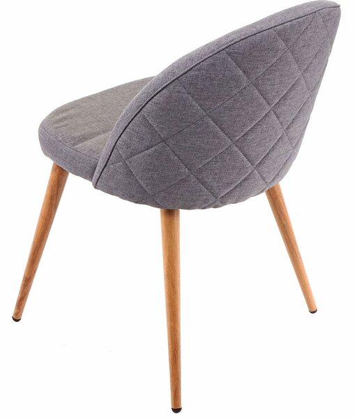 Sada 4 jídelních židlí HWC-D53, kuchyňská židle, retro design 50. let, látka/textil tmavě šedá