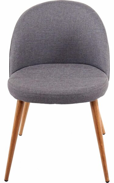Sada 4 jídelních židlí HWC-D53, kuchyňská židle, retro design 50. let, látka/textil tmavě šedá