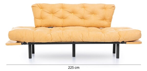 Hanah Home 3-místná pohovka Nitta 185 cm hořčicová