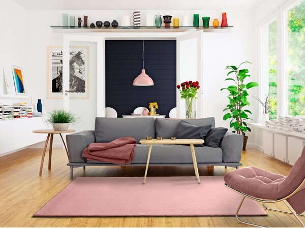 Růžový koberec Universal Berna Liso, 60 x 110 cm
