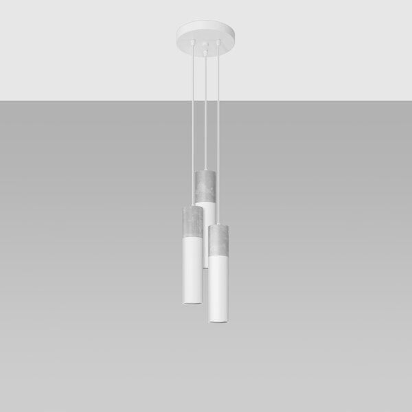 Sollux Lighting Závěsné svítidlo BORGIO 3P bílé