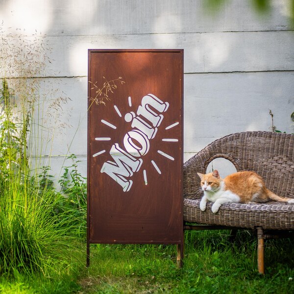Zahradní Paraván z Ušlechtilé Rzi „MOIN” ver.2 120x50 cm Dekorativní Kryt