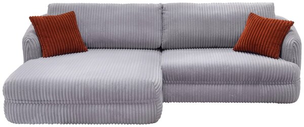 ROHOVÁ SEDAČKA, textil, šedá Livetastic - Sedací soupravy, Online Only