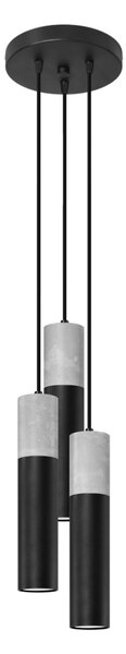 Sollux Lighting Závěsné svítidlo BORGIO 3P černé