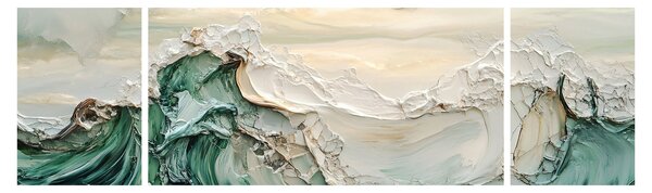 Obraz - 3D abstrakce moře (170x50 cm)
