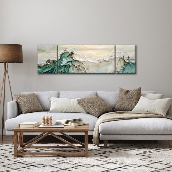 Obraz - 3D abstrakce moře (170x50 cm)