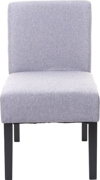 Sada 2 jídelních židlí HWC-F61, lounge chair, látka/textil šedá