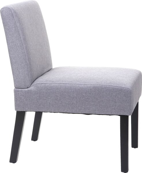 Sada 2 jídelních židlí HWC-F61, lounge chair, látka/textil šedá