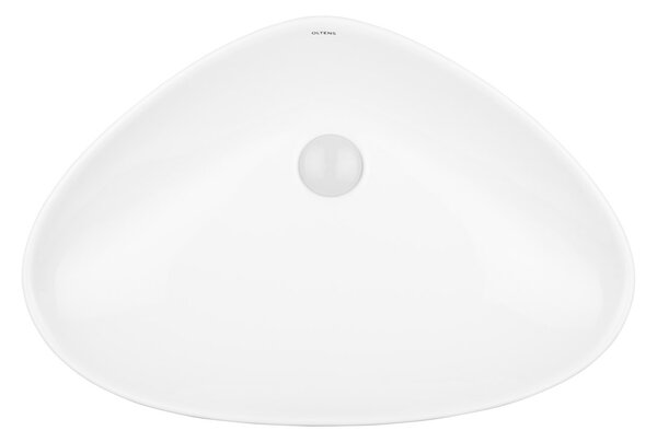 Oltens Vala umyvadlo 59x39 cm oválné na pult bílá lesk 40325000