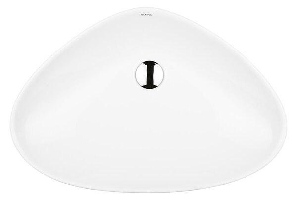 Oltens Vala umyvadlo 59x39 cm oválné na pult bílá lesk 40325000