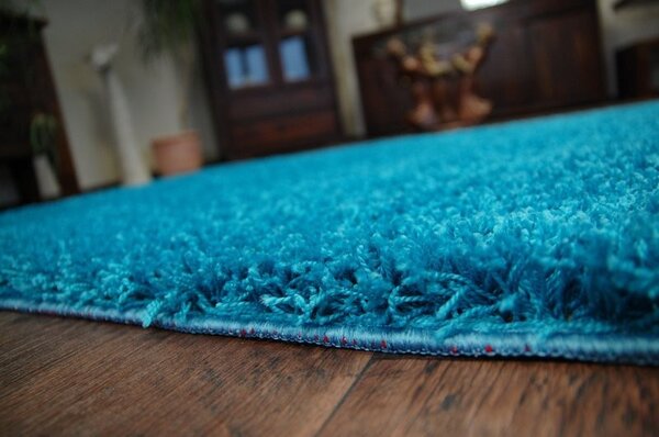 Dywany Lusczow Kusový koberec SHAGGY Izebelie 5cm tyrkysový, velikost 100x200