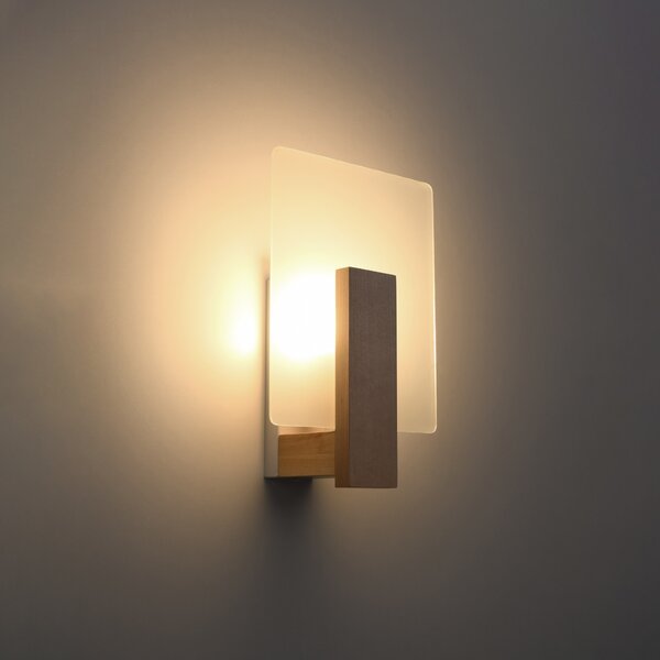 Sollux Lighting Nástěnné svítidlo LAPPO přírodní dřevo