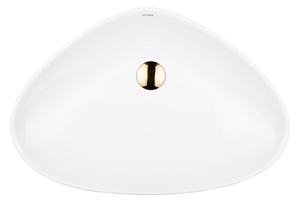 Oltens Vala umyvadlo 59x39 cm oválné na pult bílá lesk 40325000