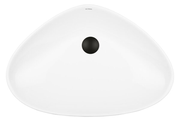 Oltens Vala umyvadlo 59x39 cm oválné na pult bílá lesk 40325000