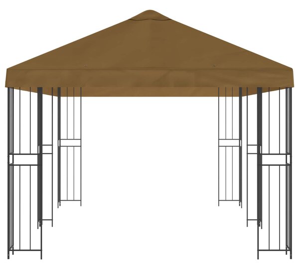 Zahradní altán 6 x 3 m Taupe Polyester a ocel 190 gsm 3375987