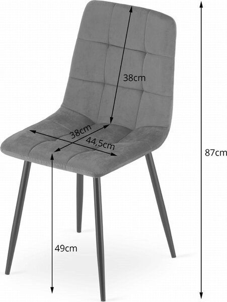 Židle Valora KARA černá x1 - Jednoduchá černá židle pro elegantní aranžmá