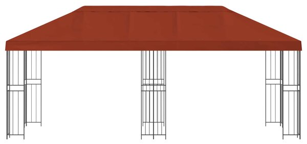 Zahradní altán 6 x 3 m Cihlová Polyester a ocel 190 gsm 3375985