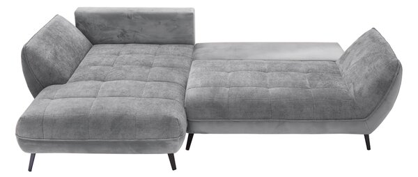 ROHOVÁ SEDAČKA, textil, šedá, světle šedá Livetastic - Sedací soupravy, Online Only