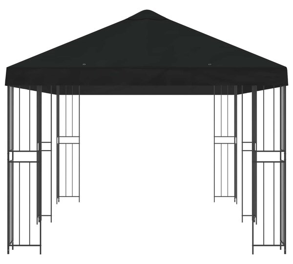 Zahradní altán 6 x 3 m Černá Polyester a ocel 190 gsm 3375991