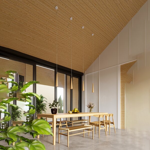 Sollux Lighting Závěsné svítidlo SULA 1 přírodní dřevo