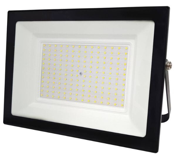 Ultratenký LED reflektor černý 150W 12000lm, studená barva světla