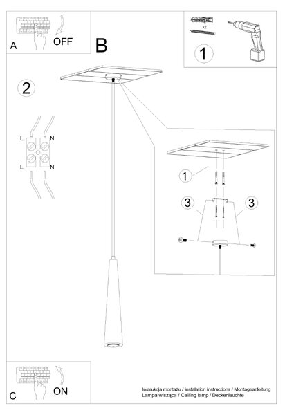 Sollux Lighting Závěsné svítidlo SULA 1 přírodní dřevo