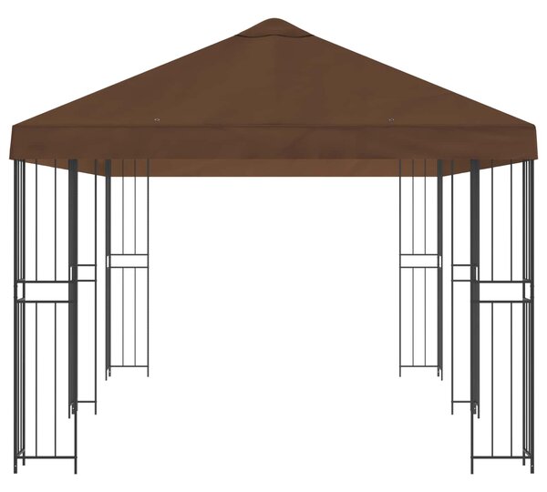 Zahradní altán 6 x 3 m Hnědá Polyester a ocel 190 gsm 3375993
