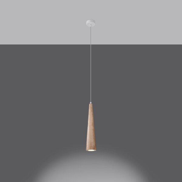 Sollux Lighting Závěsné svítidlo SULA 1 přírodní dřevo