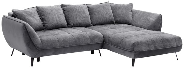 ROHOVÁ SEDAČKA, textil, barvy grafitu, šedá Livetastic - Sedací soupravy, Online Only