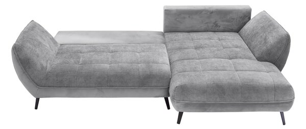 ROHOVÁ SEDAČKA, textil, šedá, světle šedá Livetastic - Sedací soupravy, Online Only