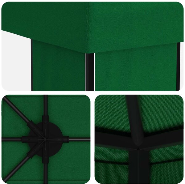 Zahradní altán 6 x 3 m Zelená Polyester a ocel 190 gsm 3376011