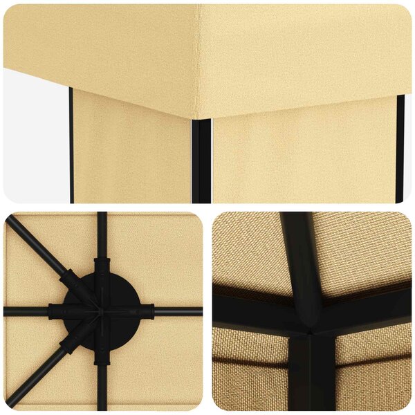 Zahradní altán 6 x 3 m Krémová Polyester a ocel 190 gsm 3376008