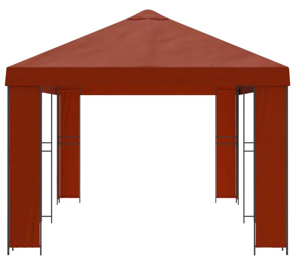 Zahradní altán 6 x 3 m Cihlová Polyester a ocel 190 gsm 3376010