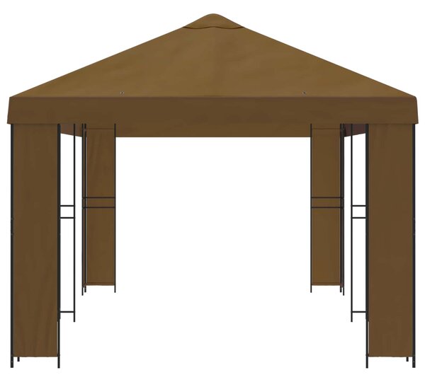 Zahradní altán 6 x 3 m Taupe Polyester a ocel 190 gsm 3376012