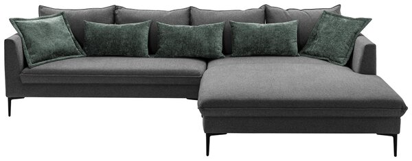 ROHOVÁ SEDAČKA, textil, tmavě šedá Livetastic - Sedací soupravy, Online Only