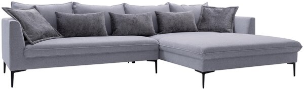 ROHOVÁ SEDAČKA, textil, šedá Livetastic - Sedací soupravy, Online Only